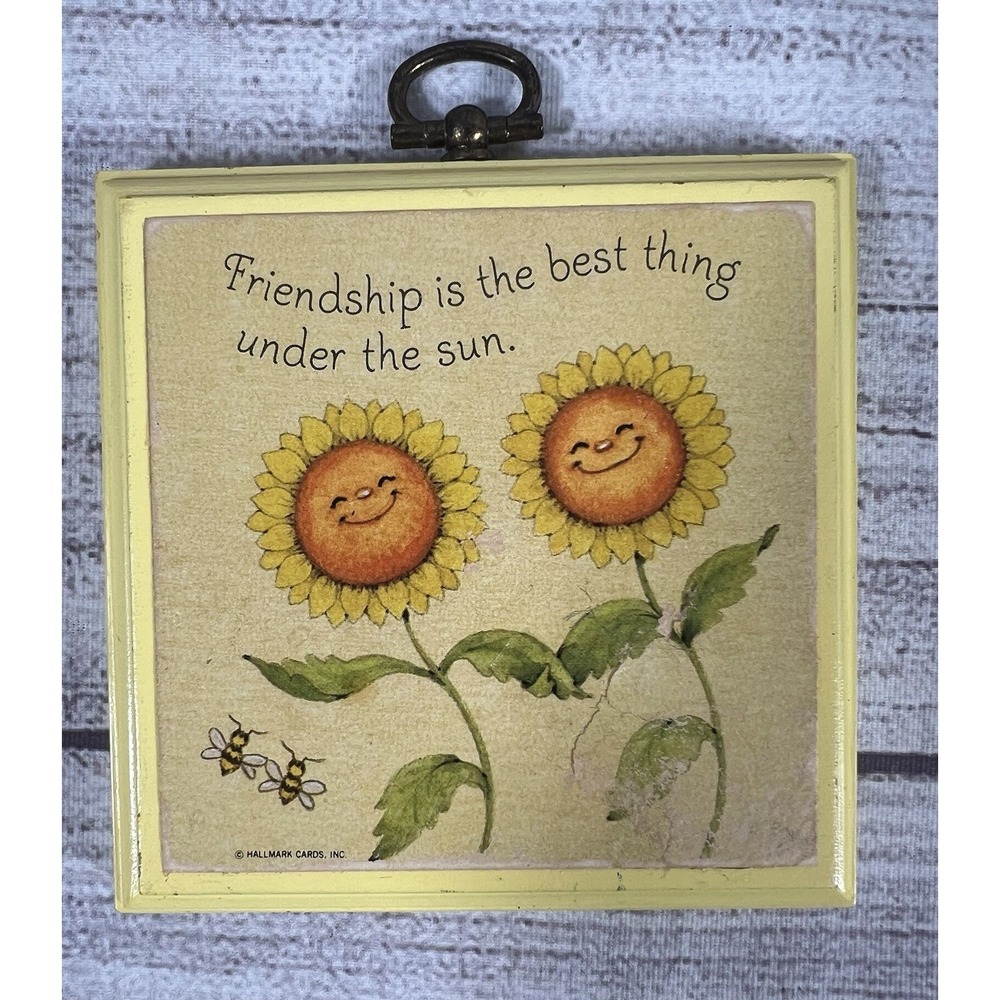 Vintage Hallmark Wall Plaque Friendship Is The Best Thing Under‎ The Sun